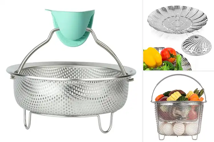 Detailed view of Best 18/8 Stainless Steel Steamer Basket