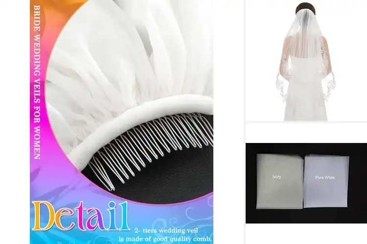 Detailed view of Best 2 Tier Wedding Veils