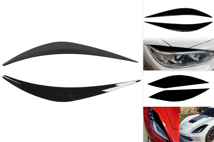 Detailed view of Best 2Pc Pair Eyebrows Eyelids Headlight Covers