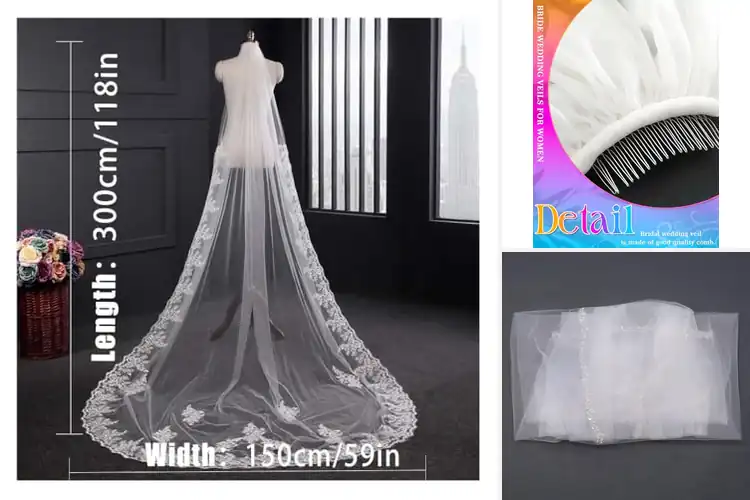 Detailed view of Best Bridal Veil For Wedding