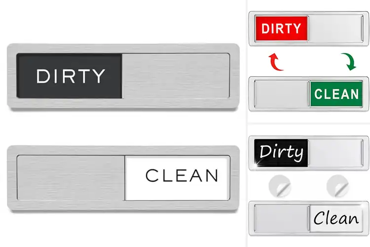 Detailed view of Best Clean Dirty Dishwasher Magnet