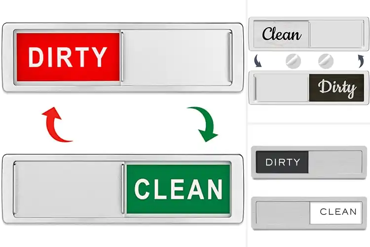 Detailed view of Best Clean Or Dirty Sign For Dishes