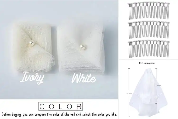 Detailed view of Best Comb Wedding Veils