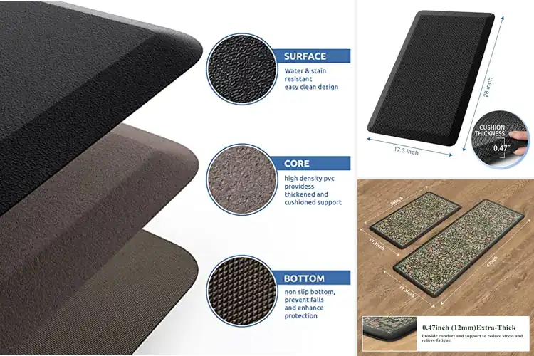 Detailed view of Best Cushioned Kitchen Mats For Anti Fatigue Standing