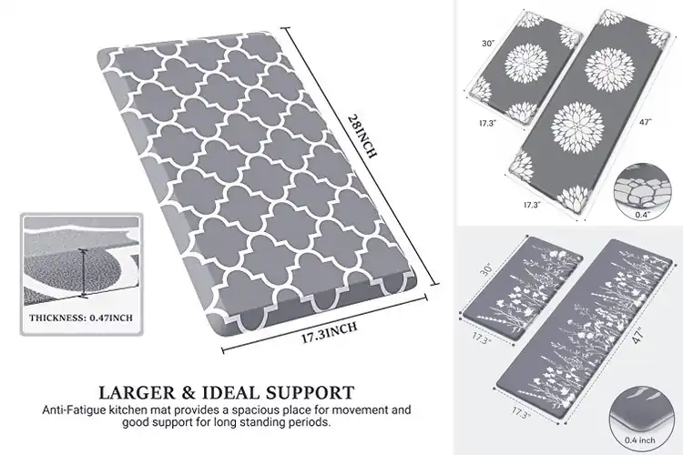 Detailed view of Best Easy Clean Waterproof Kitchen Mats For Home