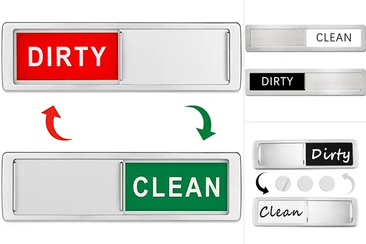 Detailed view of Best Easy Read Clean Or Dirty Sign
