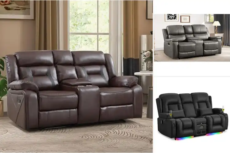 Detailed view of Best Faux Leather Consoles