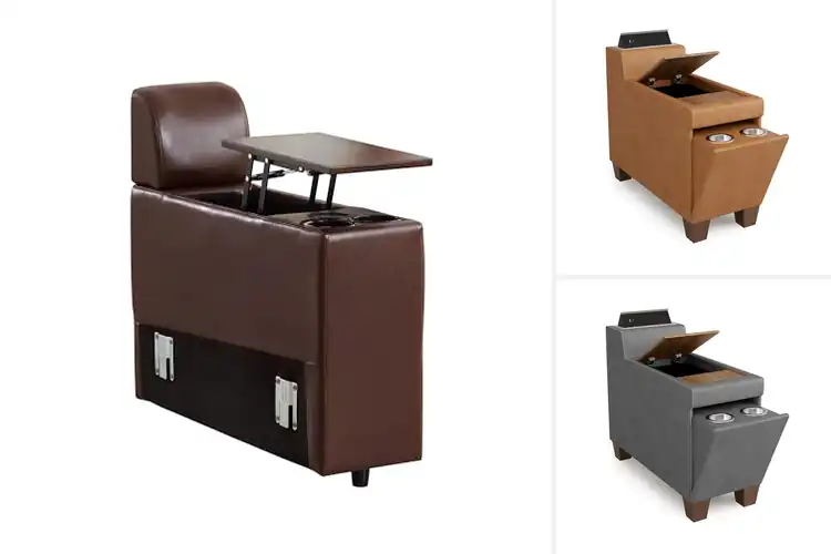 Detailed view of Best Faux Leather Storage Consoles