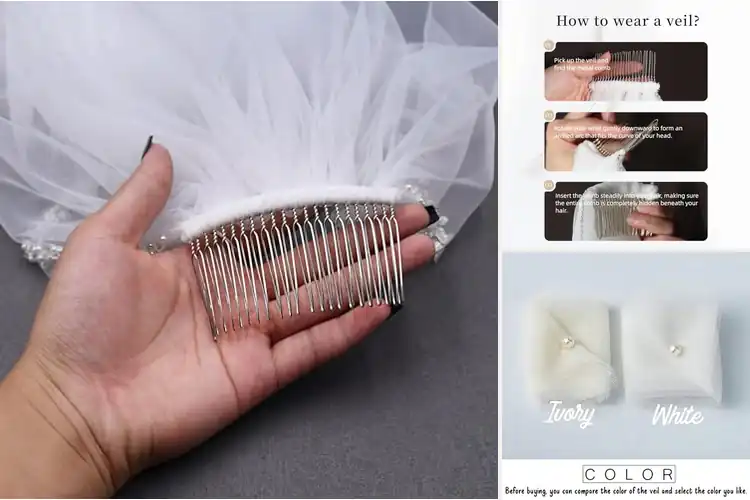 Detailed view of Best Fingertip Veils: Timeless Elegance Meets Modern Comfort