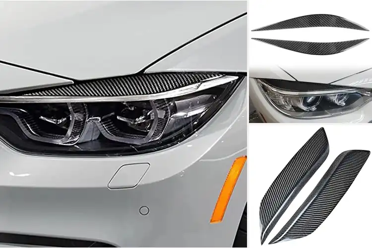 Detailed view of Best High Quality Carbon Fiber Headlight Covers