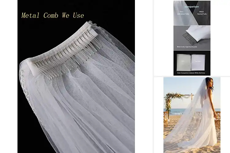 Detailed view of Best Indoor Outdoor Wedding Veil