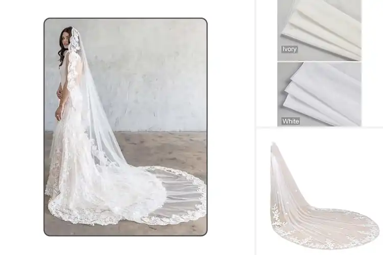 Detailed view of Best Lace Applique Veils