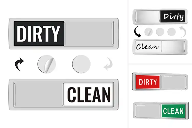 Detailed view of Best Large Text Dishwasher Indicator Magnet