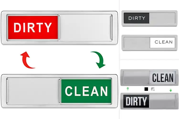 Detailed view of Best Magnetic Dishwasher Sign For Any Surface