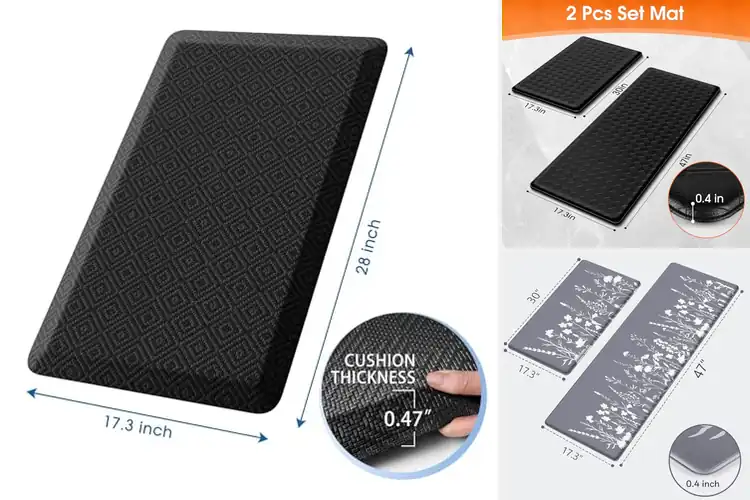 Detailed view of Best Non Slip Cushioned Kitchen Mats With Traction