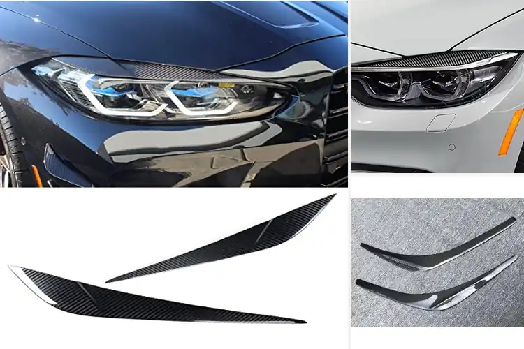 Detailed view of Best Real Carbon Fiber Eyebrow Eyelid Covers