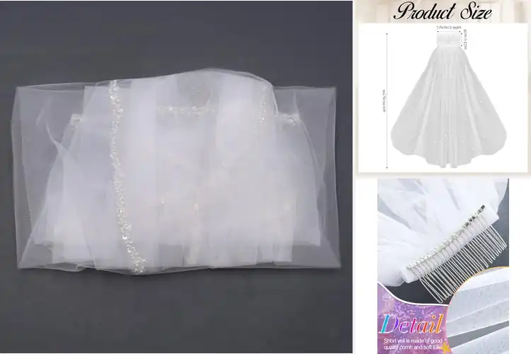 Detailed view of Best Short Wedding Veil