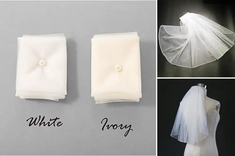 Detailed view of Best Short Wedding Veil With Comb
