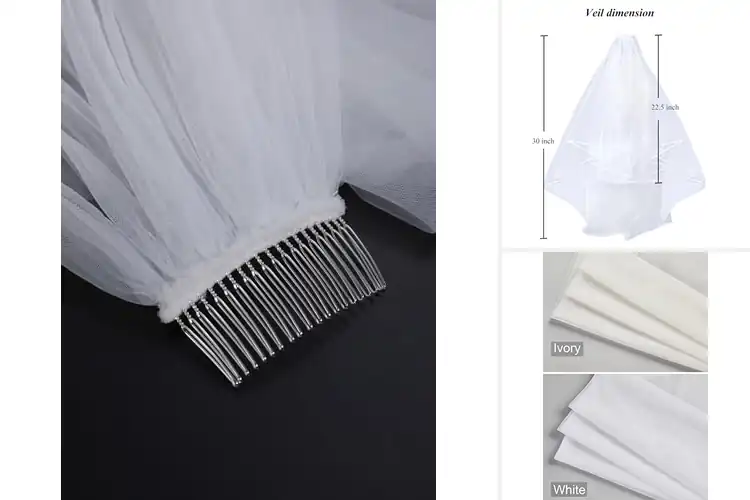 Detailed view of Best Tiered Bridal Veils