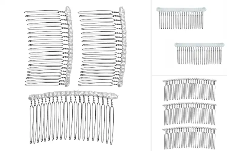 Detailed view of Best Veil With Metal Comb For Secure Fit