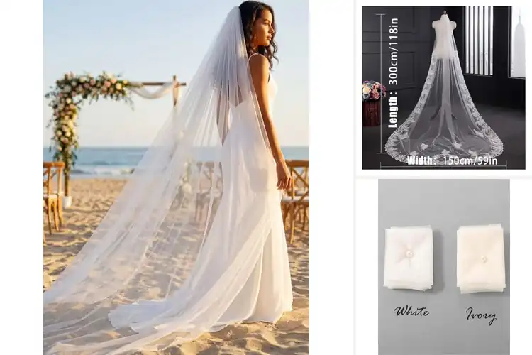 Detailed view of Best Wedding Veil For Indoor Outdoor Ceremony
