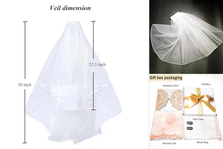 Detailed view of Best Wedding Veil: Lightweight Elegance with Timeless Charm