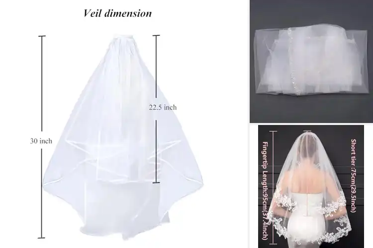 Detailed view of Best White Bridal Veil