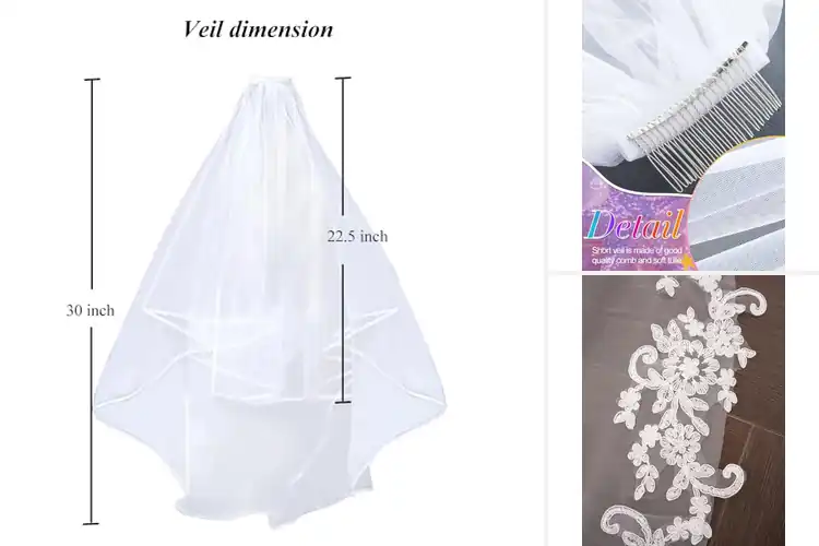 Detailed view of Best White Bridal Veils