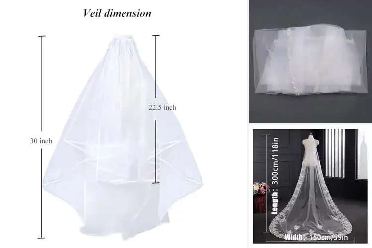 Detailed view of Best White Wedding Veil