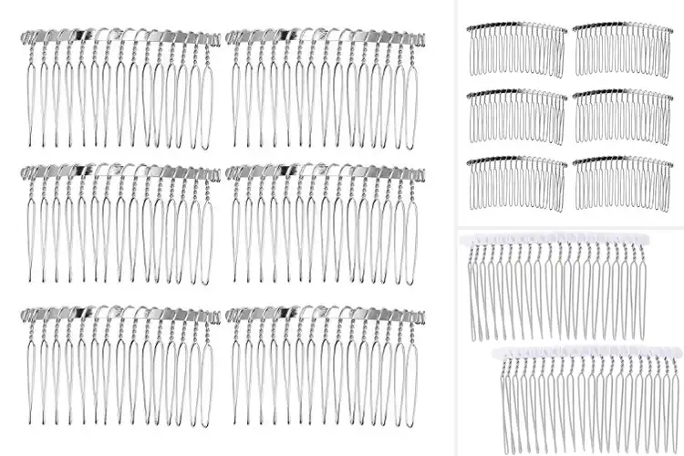 Detailed view of Best Wire Free Metal Comb Veil